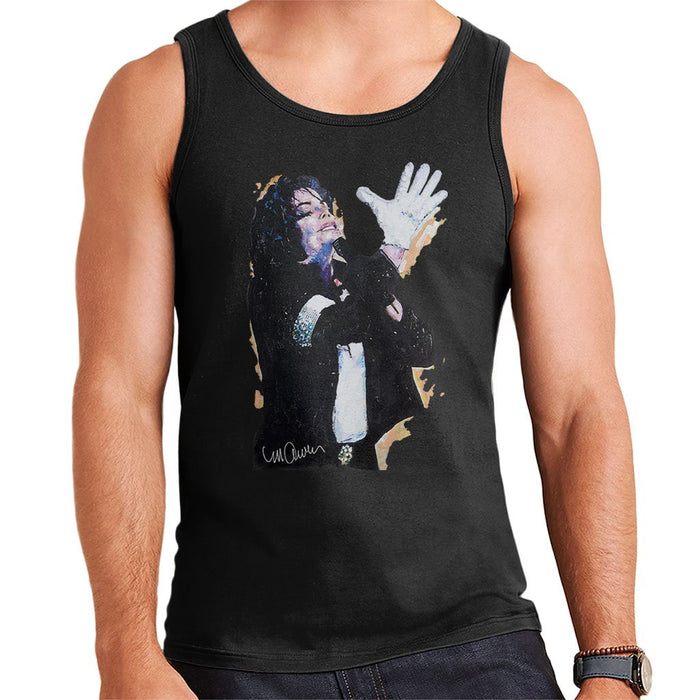 Sidney Maurer Original Portrait Of Michael Jackson White Glove Mens Vest - Mens Vest