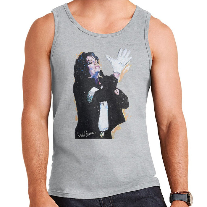 Sidney Maurer Original Portrait Of Michael Jackson White Glove Mens Vest - Mens Vest