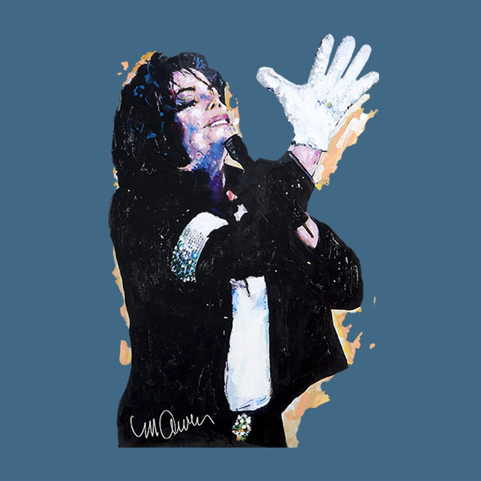 Sidney Maurer Original Portrait Of Michael Jackson White Glove Kids Varsity Jacket - Kids Boys Varsity Jacket
