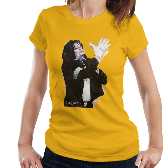 Sidney Maurer Original Portrait Of Michael Jackson White Glove Womens T-Shirt - Womens T-Shirt