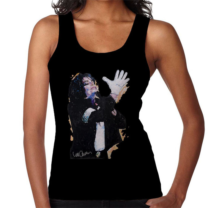 Sidney Maurer Original Portrait Of Michael Jackson White Glove Womens Vest - Womens Vest