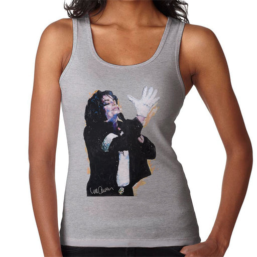 Sidney Maurer Original Portrait Of Michael Jackson White Glove Womens Vest - Womens Vest