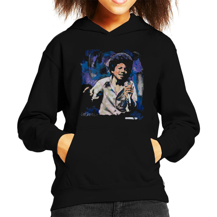 Sidney Maurer Original Portrait Of Young Michael Jackson Kid's Hooded Sweatshirt