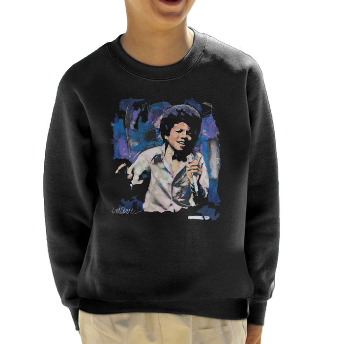 Sidney Maurer Original Portrait Of Young Michael Jackson Kid's Sweatshirt