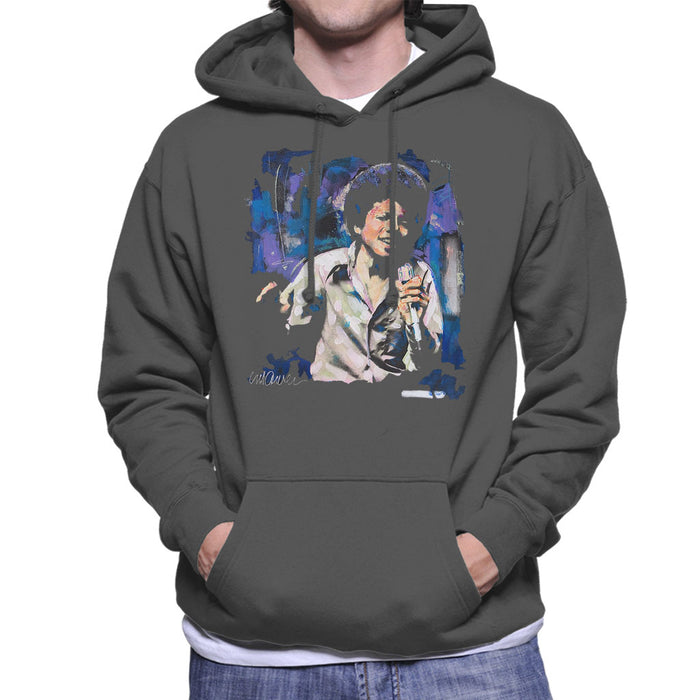 Sidney Maurer Original Portrait Of Young Michael Jackson Men's Hooded Sweatshirt