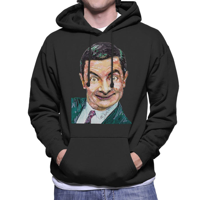 Sidney Maurer Original Portrait Of Mr Bean Rowan Atkinson Mens Hooded Sweatshirt - Mens Hooded Sweatshirt