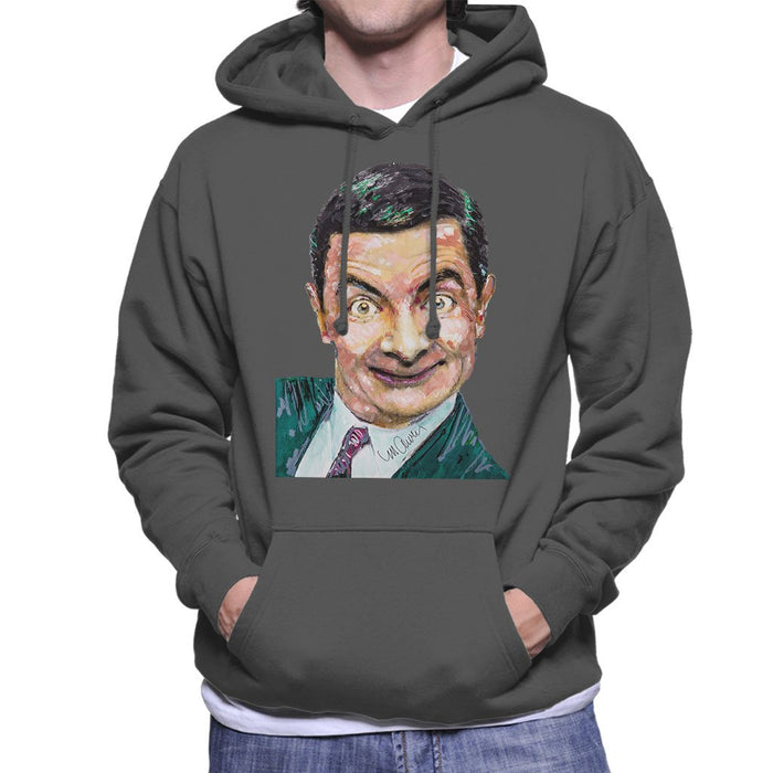 Sidney Maurer Original Portrait Of Mr Bean Rowan Atkinson Mens Hooded Sweatshirt - Mens Hooded Sweatshirt
