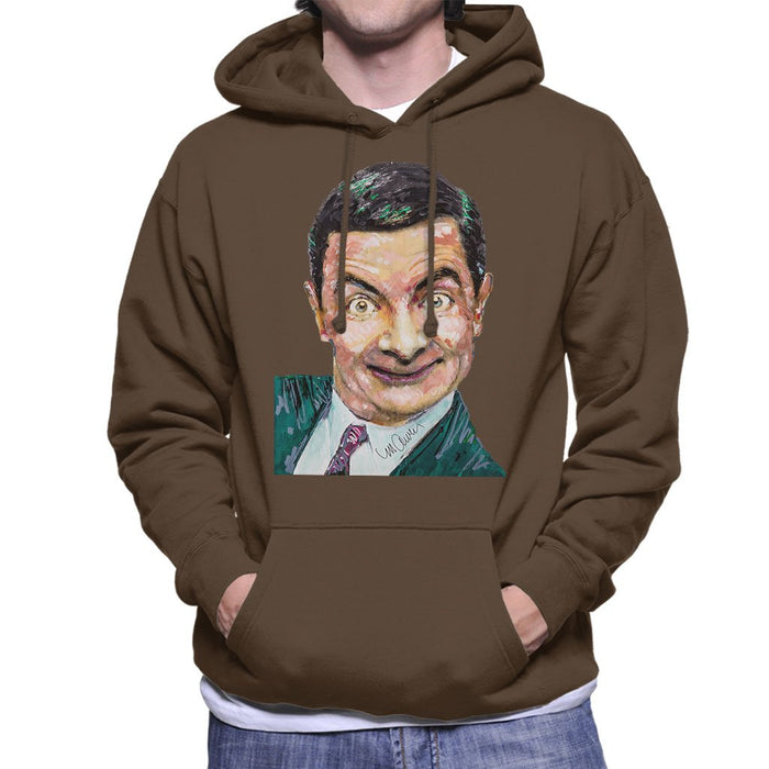 Sidney Maurer Original Portrait Of Mr Bean Rowan Atkinson Mens Hooded Sweatshirt - Mens Hooded Sweatshirt