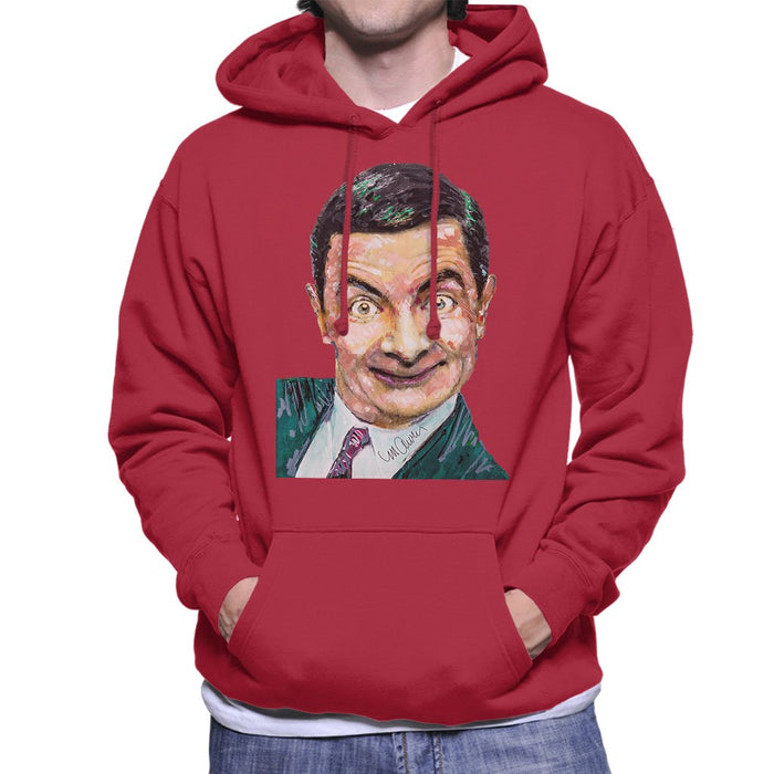 Sidney Maurer Original Portrait Of Mr Bean Rowan Atkinson Mens Hooded Sweatshirt - Mens Hooded Sweatshirt