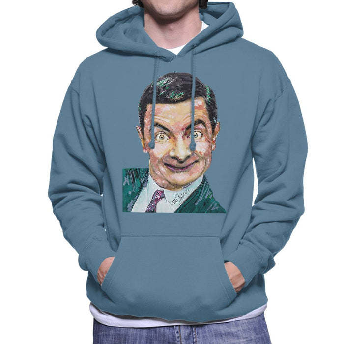 Sidney Maurer Original Portrait Of Mr Bean Rowan Atkinson Mens Hooded Sweatshirt - Mens Hooded Sweatshirt