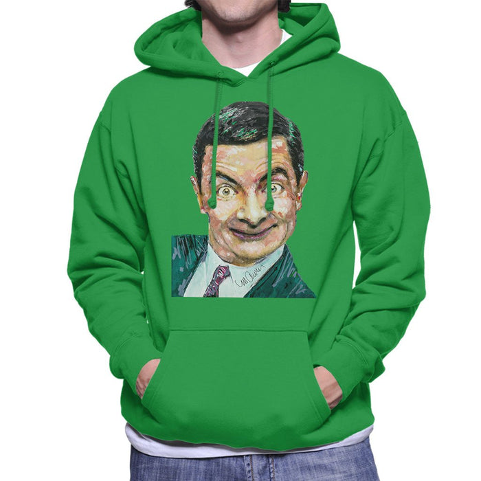 Sidney Maurer Original Portrait Of Mr Bean Rowan Atkinson Mens Hooded Sweatshirt - Mens Hooded Sweatshirt