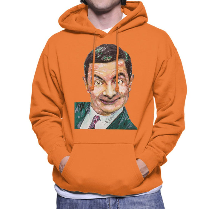 Sidney Maurer Original Portrait Of Mr Bean Rowan Atkinson Mens Hooded Sweatshirt - Mens Hooded Sweatshirt