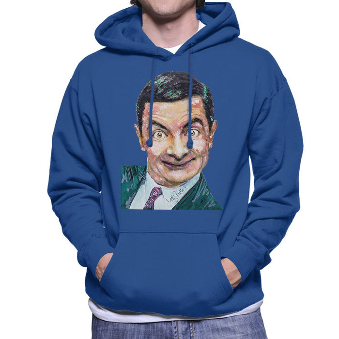 Sidney Maurer Original Portrait Of Mr Bean Rowan Atkinson Mens Hooded Sweatshirt - Mens Hooded Sweatshirt