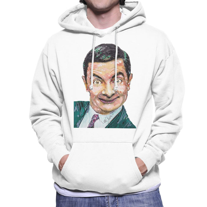 Sidney Maurer Original Portrait Of Mr Bean Rowan Atkinson Mens Hooded Sweatshirt - Mens Hooded Sweatshirt