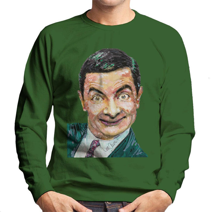 Sidney Maurer Original Portrait Of Mr Bean Rowan Atkinson Mens Sweatshirt - Mens Sweatshirt