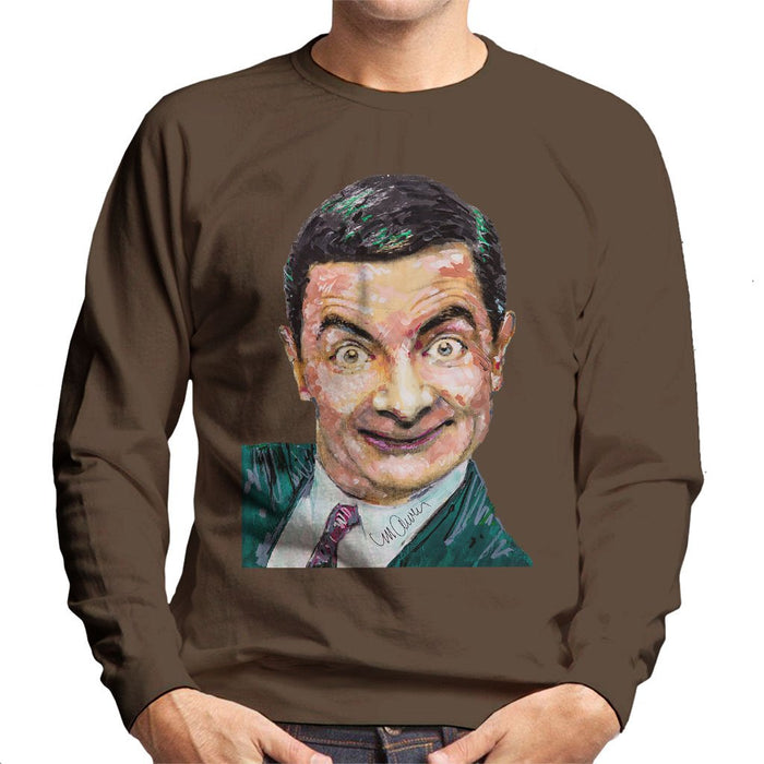Sidney Maurer Original Portrait Of Mr Bean Rowan Atkinson Mens Sweatshirt - Mens Sweatshirt
