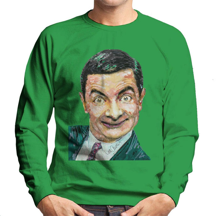 Sidney Maurer Original Portrait Of Mr Bean Rowan Atkinson Mens Sweatshirt - Mens Sweatshirt