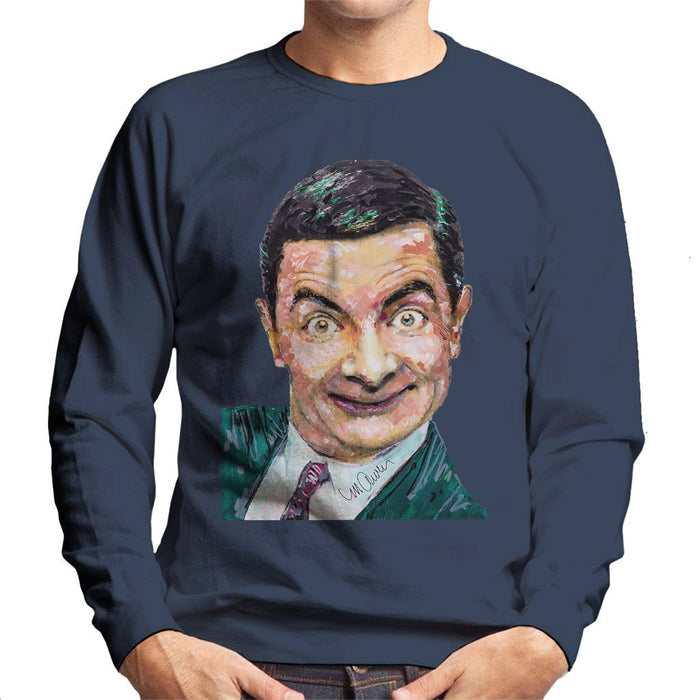 Sidney Maurer Original Portrait Of Mr Bean Rowan Atkinson Mens Sweatshirt - Mens Sweatshirt
