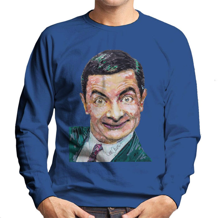 Sidney Maurer Original Portrait Of Mr Bean Rowan Atkinson Mens Sweatshirt - Mens Sweatshirt