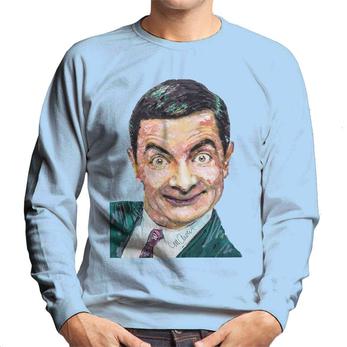 Sidney Maurer Original Portrait Of Mr Bean Rowan Atkinson Mens Sweatshirt - Mens Sweatshirt