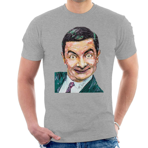 Sidney Maurer Original Portrait Of Mr Bean Rowan Atkinson Mens T-Shirt - Mens T-Shirt