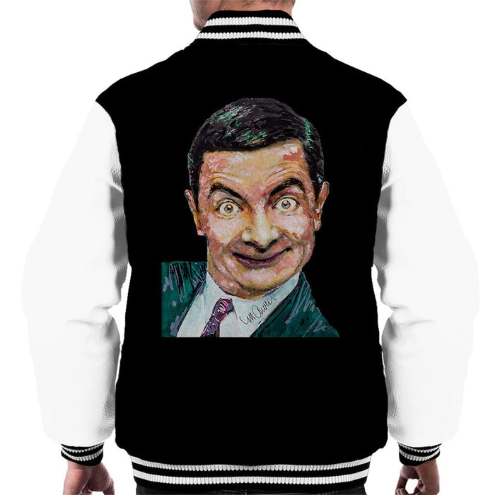 Sidney Maurer Original Portrait Of Mr Bean Rowan Atkinson Mens Varsity Jacket - Mens Varsity Jacket