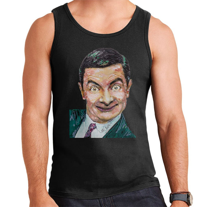 Sidney Maurer Original Portrait Of Mr Bean Rowan Atkinson Mens Vest - Mens Vest