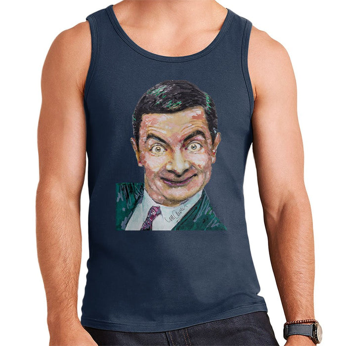Sidney Maurer Original Portrait Of Mr Bean Rowan Atkinson Mens Vest - Mens Vest