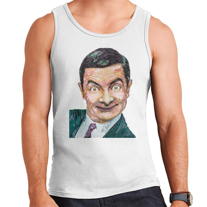 Sidney Maurer Original Portrait Of Mr Bean Rowan Atkinson Mens Vest - Mens Vest