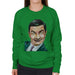 Sidney Maurer Original Portrait Of Mr Bean Rowan Atkinson Womens Sweatshirt - Womens Sweatshirt