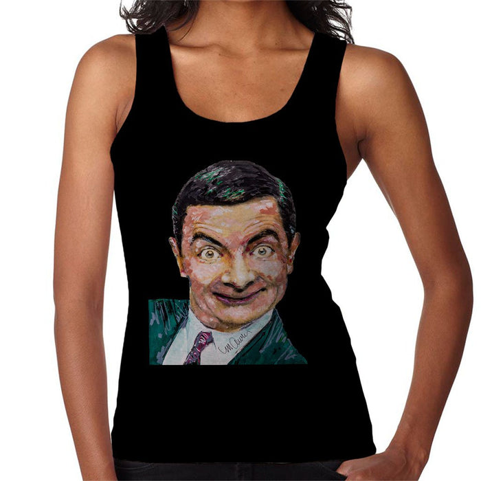 Sidney Maurer Original Portrait Of Mr Bean Rowan Atkinson Womens Vest - Womens Vest