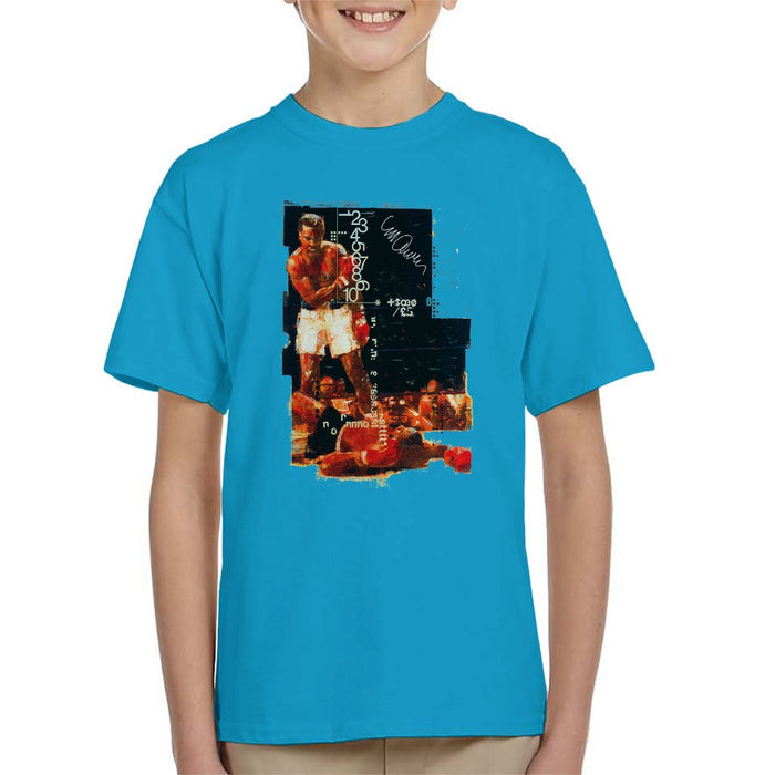 Sidney Maurer Original Portrait Of Muhammad Ali Sonny Liston Knockout Kids T-Shirt - Kids Boys T-Shirt