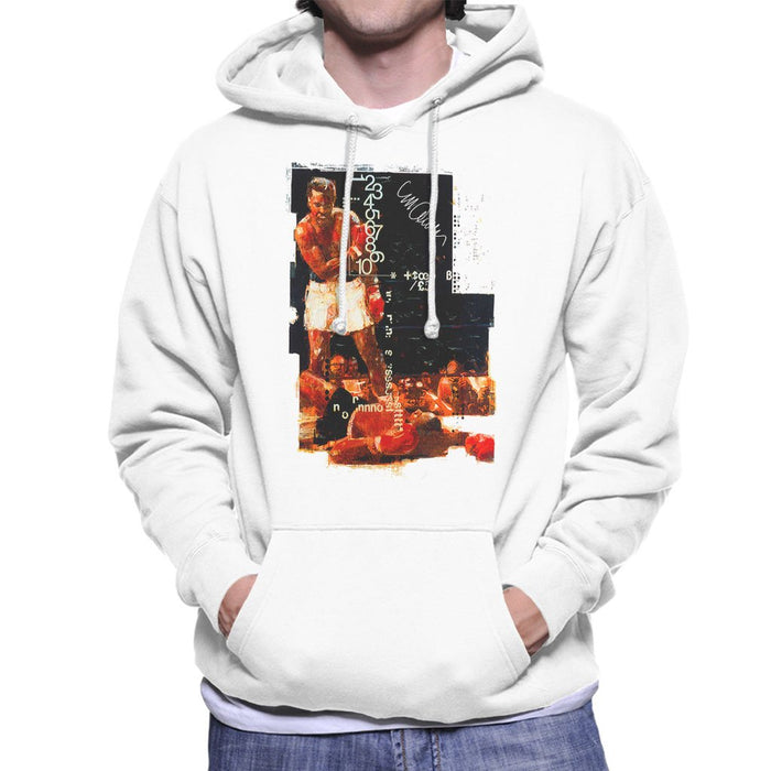 Sidney Maurer Original Portrait Of Muhammad Ali Sonny Liston Knockout Mens Hooded Sweatshirt - Mens Hooded Sweatshirt