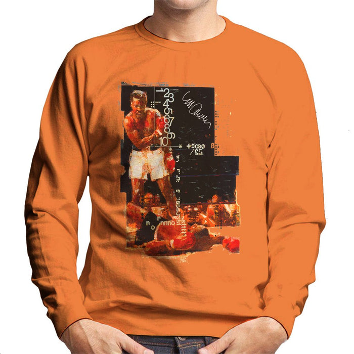 Sidney Maurer Original Portrait Of Muhammad Ali Sonny Liston Knockout Mens Sweatshirt - Mens Sweatshirt