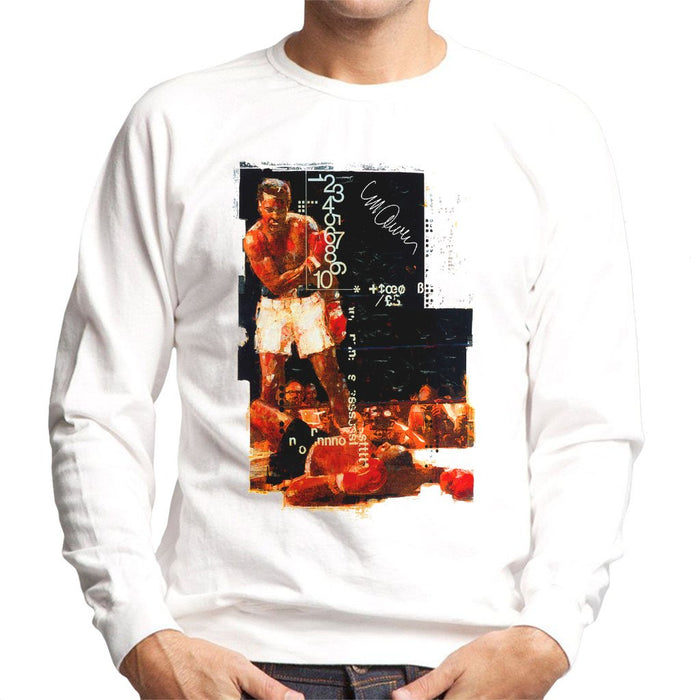 Sidney Maurer Original Portrait Of Muhammad Ali Sonny Liston Knockout Mens Sweatshirt - Mens Sweatshirt