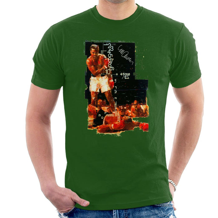 Sidney Maurer Original Portrait Of Muhammad Ali Sonny Liston Knockout Mens T-Shirt - Mens T-Shirt