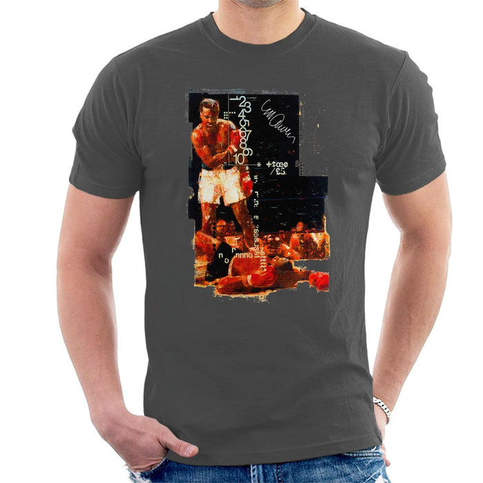 Sidney Maurer Original Portrait Of Muhammad Ali Sonny Liston Knockout Mens T-Shirt - Mens T-Shirt