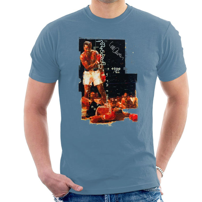 Sidney Maurer Original Portrait Of Muhammad Ali Sonny Liston Knockout Mens T-Shirt - Mens T-Shirt