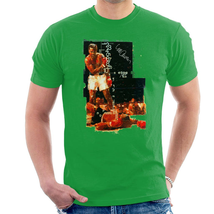 Sidney Maurer Original Portrait Of Muhammad Ali Sonny Liston Knockout Mens T-Shirt - Mens T-Shirt