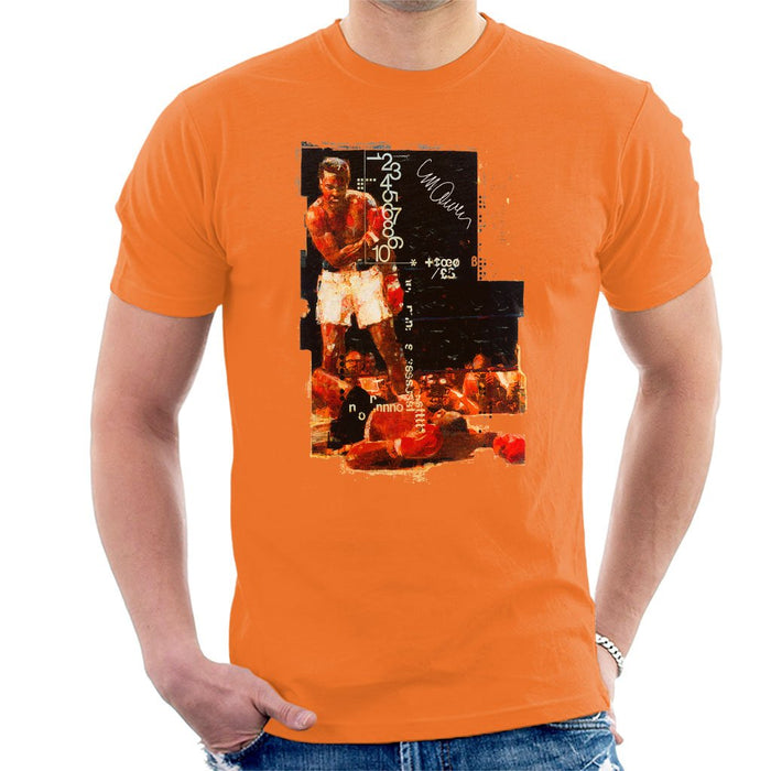 Sidney Maurer Original Portrait Of Muhammad Ali Sonny Liston Knockout Mens T-Shirt - Mens T-Shirt