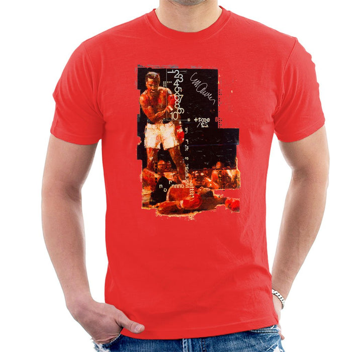 Sidney Maurer Original Portrait Of Muhammad Ali Sonny Liston Knockout Mens T-Shirt - Mens T-Shirt