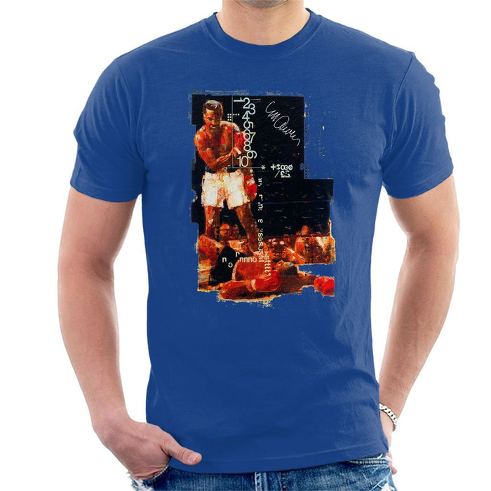 Sidney Maurer Original Portrait Of Muhammad Ali Sonny Liston Knockout Mens T-Shirt - Mens T-Shirt