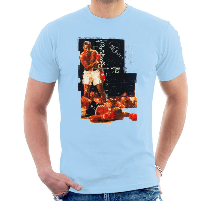 Sidney Maurer Original Portrait Of Muhammad Ali Sonny Liston Knockout Mens T-Shirt - Mens T-Shirt