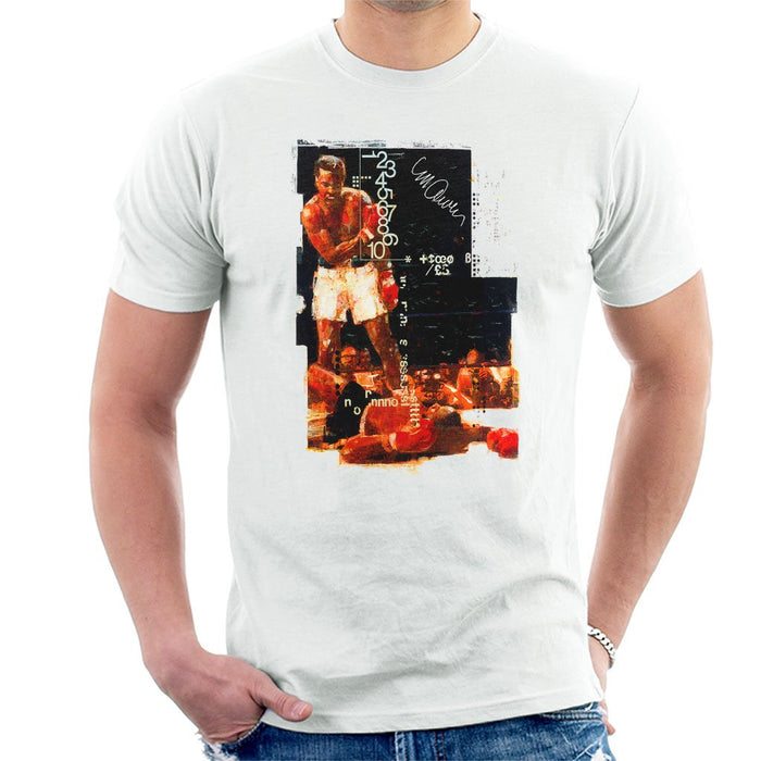 Sidney Maurer Original Portrait Of Muhammad Ali Sonny Liston Knockout Mens T-Shirt - Mens T-Shirt