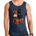 Sidney Maurer Original Portrait Of Muhammad Ali Sonny Liston Knockout Mens Vest - Navy Blue / Small - Mens Vest