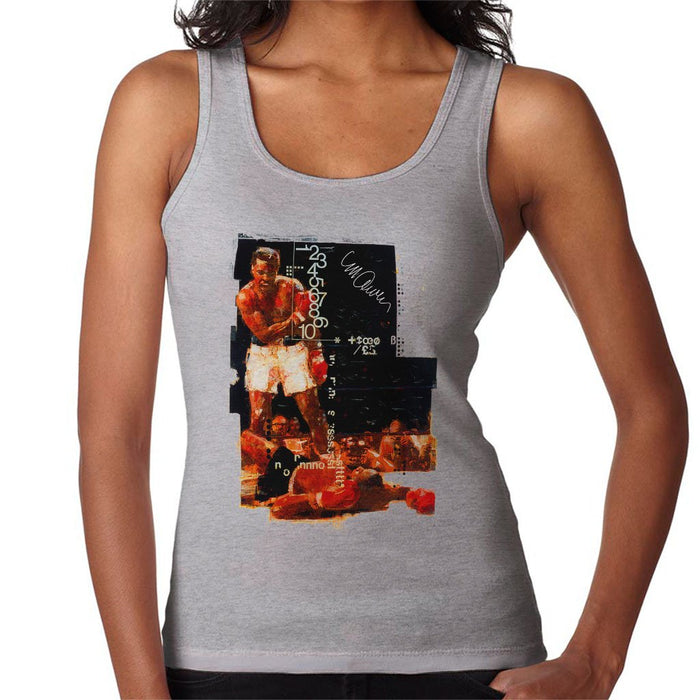 Sidney Maurer Original Portrait Of Muhammad Ali Sonny Liston Knockout Womens Vest - Womens Vest