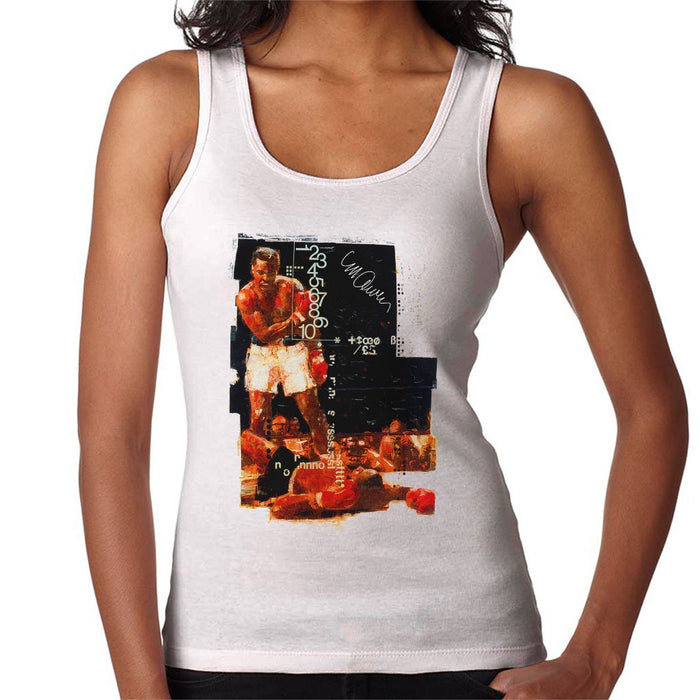 Sidney Maurer Original Portrait Of Muhammad Ali Sonny Liston Knockout Womens Vest - Womens Vest
