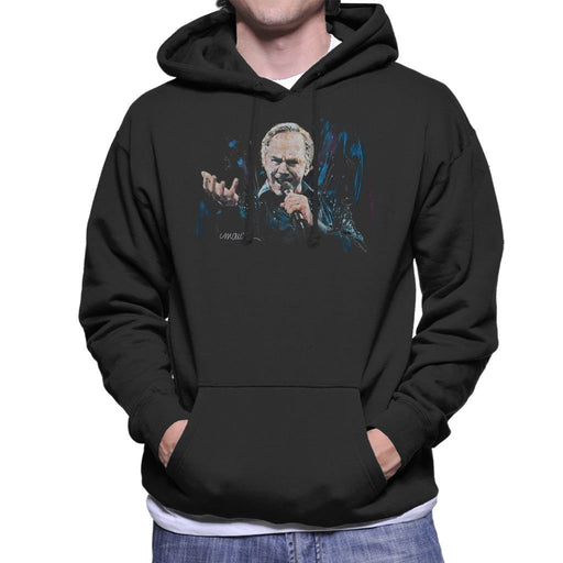 Sidney Maurer Original Portrait Of Neil Diamond Singing Mens Hooded Sweatshirt - Mens Hooded Sweatshirt