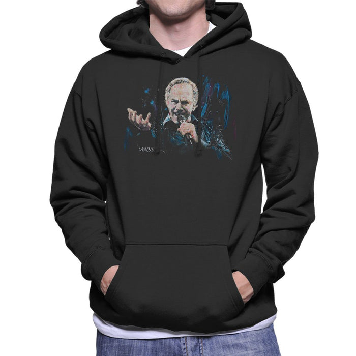 Sidney Maurer Original Portrait Of Neil Diamond Singing Mens Hooded Sweatshirt - Mens Hooded Sweatshirt