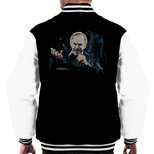 Sidney Maurer Original Portrait Of Neil Diamond Singing Mens Varsity Jacket - Mens Varsity Jacket